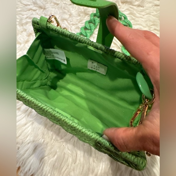 A NEW DAY basket woven purse bag green - Picture 3 of 4